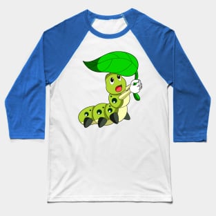 Caterpillar with Leaf Baseball T-Shirt